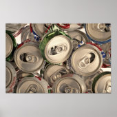 Poster Canettes en aluminium, recyclées (Devant)