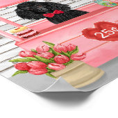 Poster caniche Chien Valentine's Day Kissing Booth (Coin)