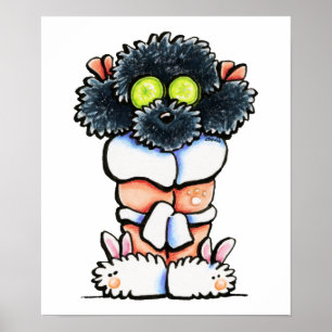 Poster Caniche noir de spa