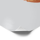 Poster Caniche Tasse avec Chapeau (Coin)