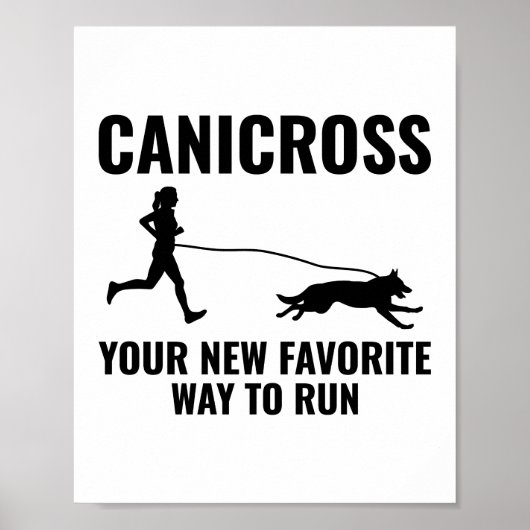 Poster Canicross Trail Runner Dog Sport Outdoor (Devant)
