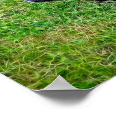 Poster Canine curieuse en fibres brillantes sur noir (Coin)