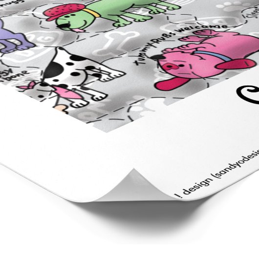 Poster Canines colorées (Coin)