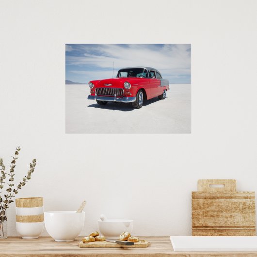 Poster canne à chaleur à chevy, tige de rue, "tri cinq" (Cuisine)