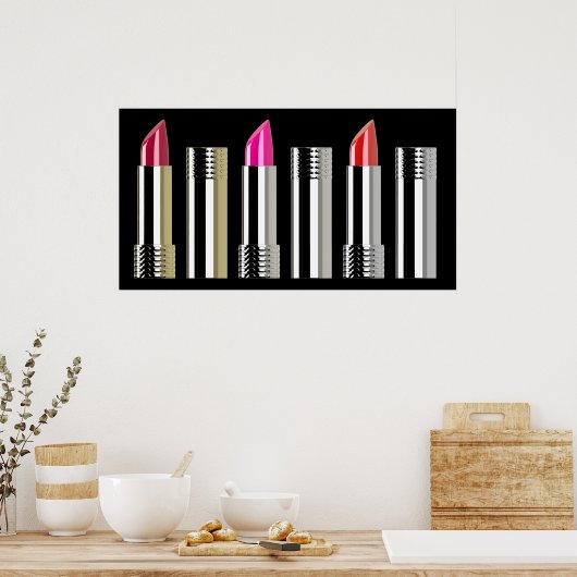Poster Canne à lèvres (Cuisine)