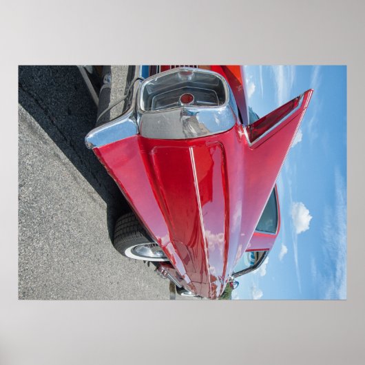 Poster canne Cadillac classique 1962 (Devant)