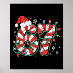 Poster Canne de bonbon 67 Drôle de Noël 67 Six Sept Bonbo