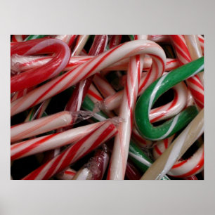 Poster Canneberges de Noël Blanc Vert et Rouge