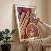 Poster Cannelle d'agrumes chaude confortable chute cuisin