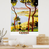Poster Cannes, Côte d'Azur, France. Vintage (Cuisine)