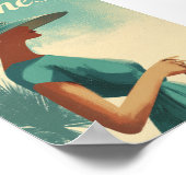 Poster Cannes mode vintage (Coin)