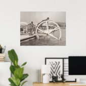 Poster Cannes, sur la plage en 1935 (Bureau à domicile)