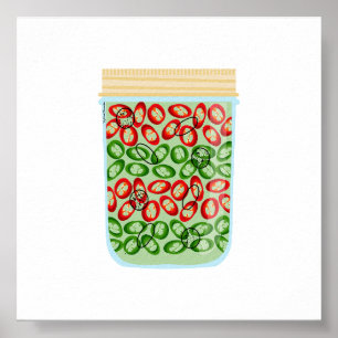 Poster Canning Food - Peppers Chili