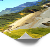 Poster Cannon Beach Côte de l'Oregon Vintage (Coin)