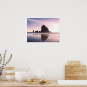 Poster Cannon Beach et Haystack Rock Sunset Photographie (Cuisine)