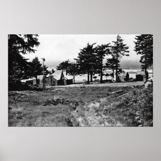 Poster Cannon Beach, Oregon Arcadia Cottages Océan (Devant)