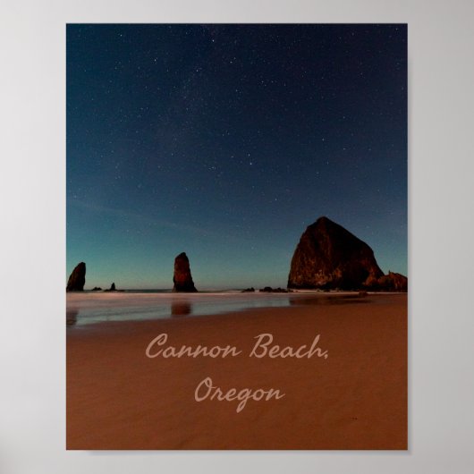 Poster Cannon Beach Oregon Haystack Rock (Devant)