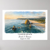 Poster Cannon Beach Wall Art, Oregon Poster, Oregon Coast (Devant)