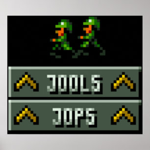 Poster Cannon Fodder Heros Jools et Jops Retro DOS gam