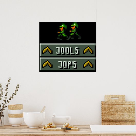 Poster Cannon Fodder Heros Jools et Jops Retro DOS gam (Cuisine)