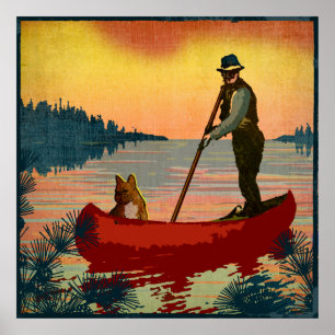 Poster Canoë