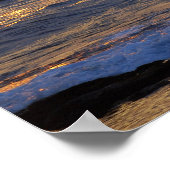 Poster Canoë Hawaiian Outrigger au coucher du soleil 20 x (Coin)