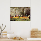 Poster Canoë manipulé par les Voyageurs traversant une ca (Cuisine)