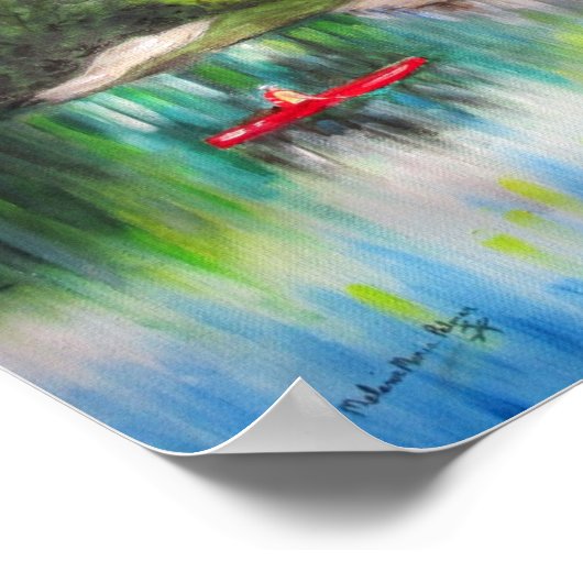 Poster Canoë sur la rivière Withlacoochee (Coin)