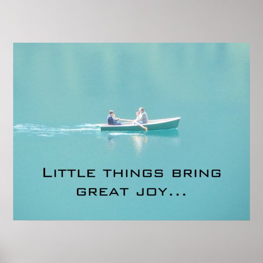 Poster Canoë sur un lac paisible - Dit (Devant)