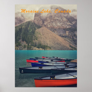 Poster Canoës à Moraine