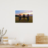 Poster Canon au coucher du soleil, Gettysburg NMP (Cuisine)