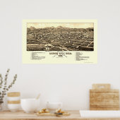 Poster Canon City, CO Carte panoramique - 1882 (Cuisine)