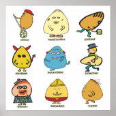 Poster Canons à oeufs amusants (Devant)