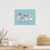Poster Canons de Noël Chiens de Père Noël Chiens de Noël (Cuisine)