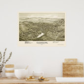 Poster Canonsburg, PA Carte panoramique - 1897 (Cuisine)