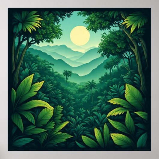 Poster Canopée de la Forêt Tropicale 🌿 (Devant)