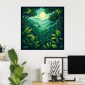 Poster Canopée de la Forêt Tropicale 🌿 (Bureau à domicile)