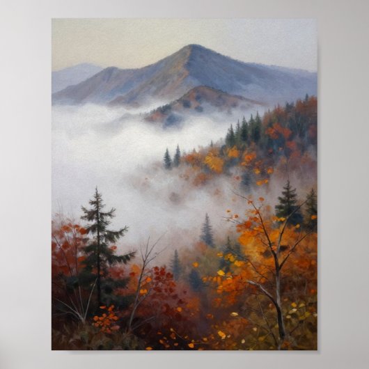 Poster Canopées d'automne doré (Devant)