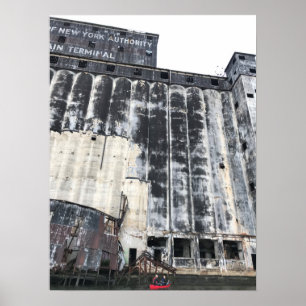 Poster Canot Gowanus au terminal des grains