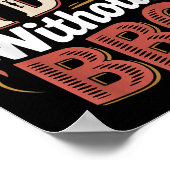 Poster Can't Say I Do Without Bbq Barbecue Wedding Prosal (Coin)