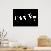 Poster Cant vs Can Karate Kick Martial Arts Motivation (Cuisine)