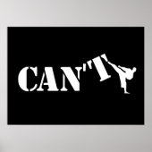 Poster Cant vs Can Karate Kick Martial Arts Motivation (Devant)