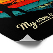 Poster Cant work arm is in a cast funny fishing (Coin)