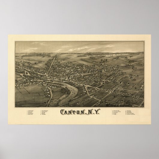 Poster Canton NY 1885 (Devant)