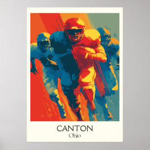 Poster Canton Ohio City Pride Football Hall of Fame Art