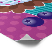 Poster Canvas de cupcake bleuté Imprimer (Coin)