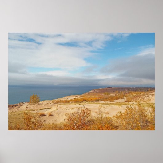 POSTER CANVAS GLOSS / DORMIR DUNES D'OURS / LAC, DUNES, S (Devant)