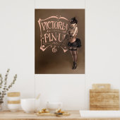 POSTER/CANVAS PRINT ・ Victoriaans pinup (Keuken)