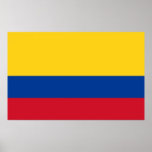 Poster Canvas Print with Flag of Colombia