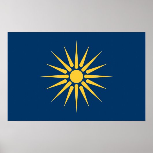 Poster Canvas Print with Flag of Macedonia, Greece (Devant)